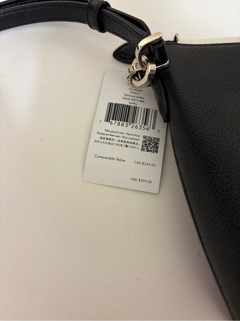 Kate Spade Black Pebbled Leather Crossbody - Picture 3 of 6